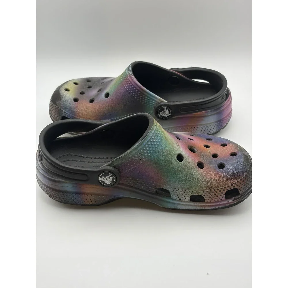 Crocs Classic Solar Rainbow Tie Dye Clogs Youth C 12